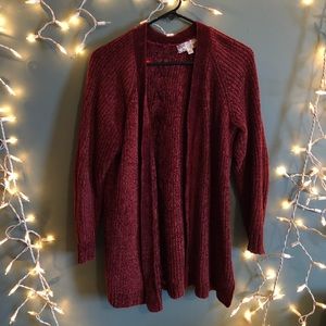 Super fuzzy dusty rose cardigan